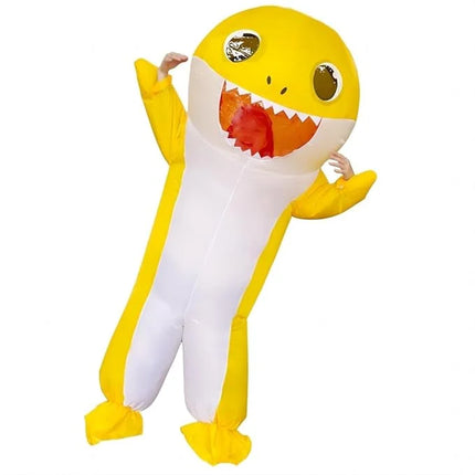 Full Body Inflatable Shark Costume with Air Pump for Adults