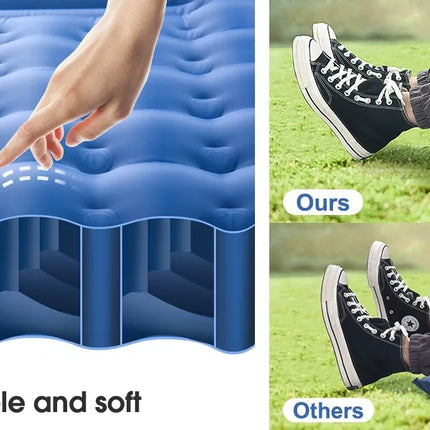 comfy air bed with pillow for camping