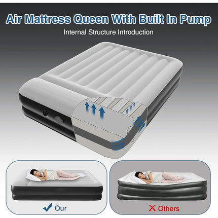 comfy queen air mattress with built-in pump