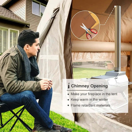 inflatable tent with chimney