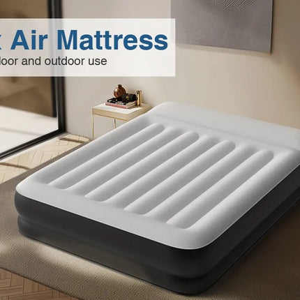 queen air bed with built-in pump for outdoor