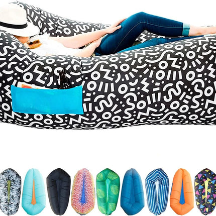 11 styles inflatable camping lounger