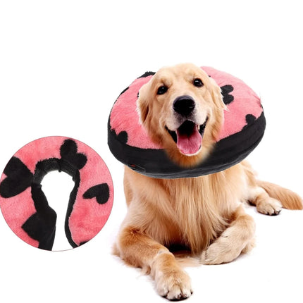 Donut-Style Inflatable Dog Neck Pillow Recovery Collar