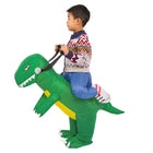 Green inflatable dinosaur costume