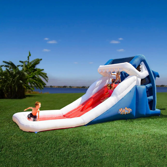 Large inflatable shark water slide