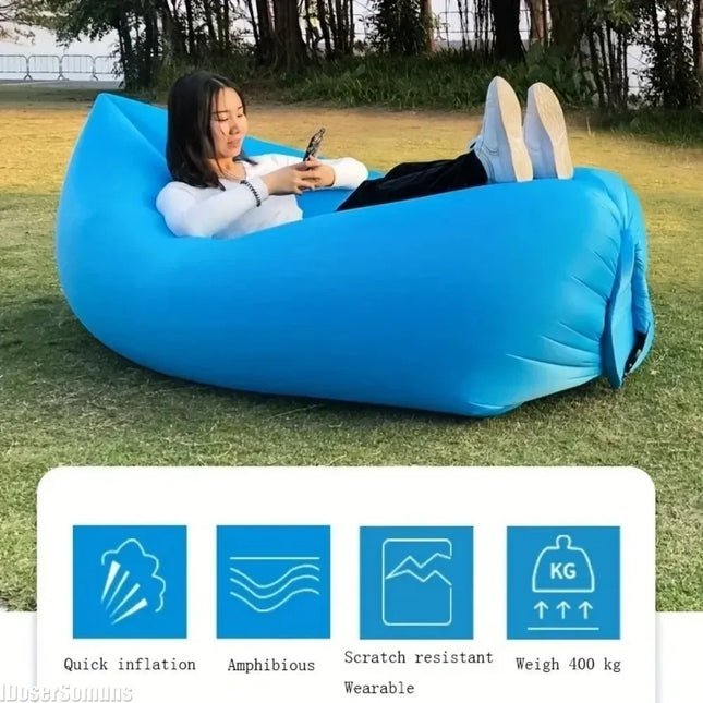 air filled beach lounger