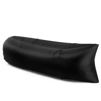 air filled beach lounger black