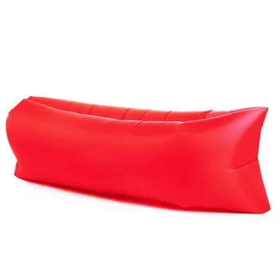 air filled beach lounger red
