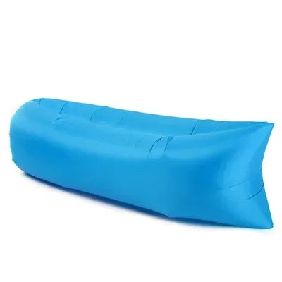 air filled beach lounger skyblue
