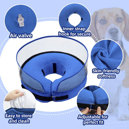 best gray blowup dog cone collar 