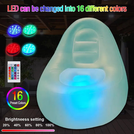 blow-up outdoor chair with lights