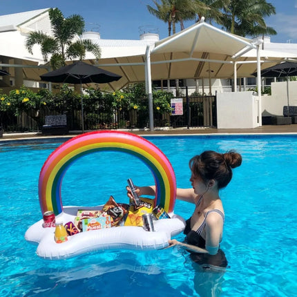 blow-up rainbow drink holder