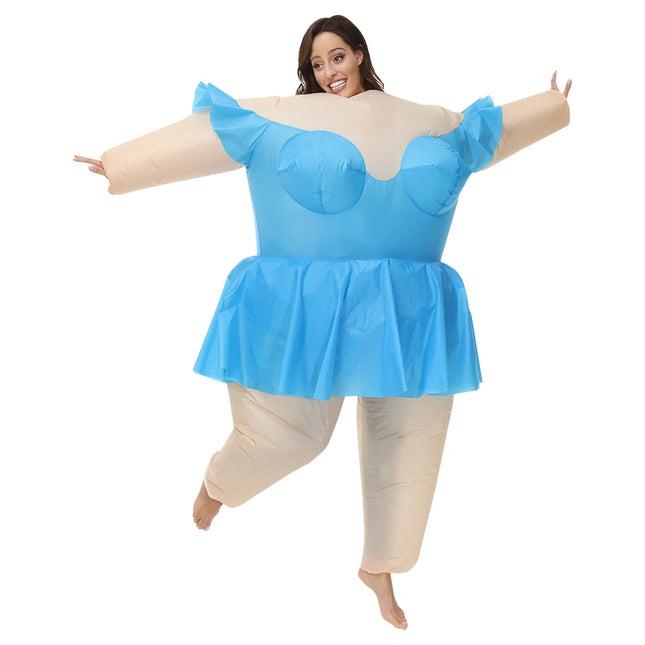 blow up blue ballerina costume