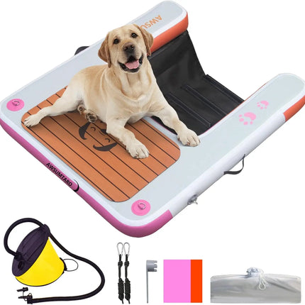 blow up dog raft