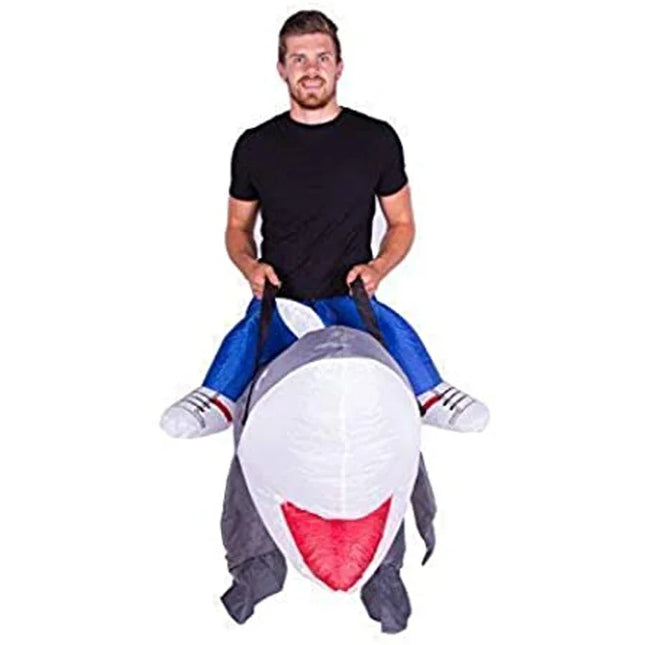 blow up great white shark costume