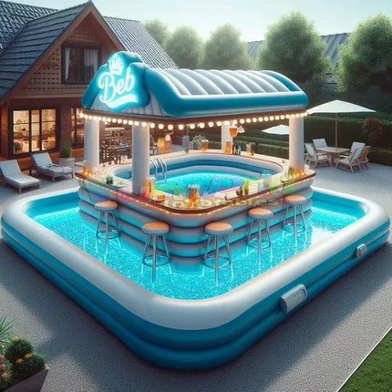 blow up pool bar