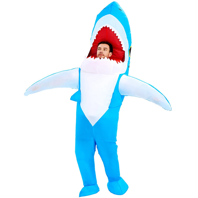 blow up shark costume with shades