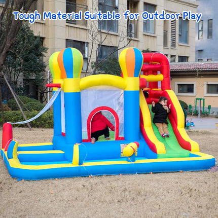 blow up water park backyard