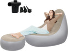 brown blow-up lounger air sofa