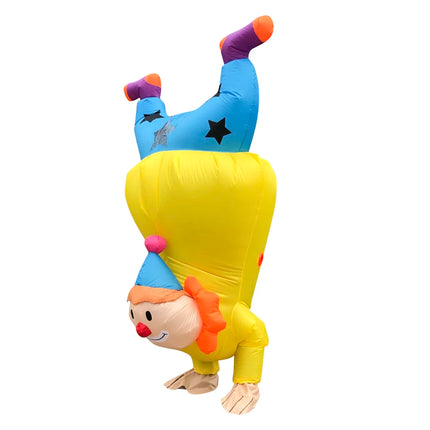 clown doing a handstand costume