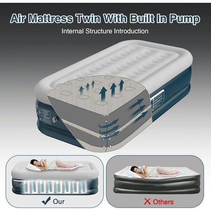 comfy twin size air mattress with built-in pump