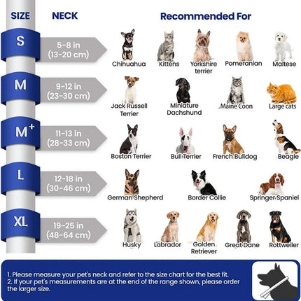 dog protective collar inflatable size