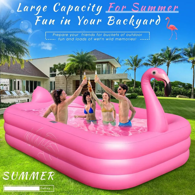 flamingo inflatable pool