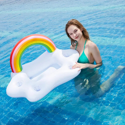floating rainbow snack tray
