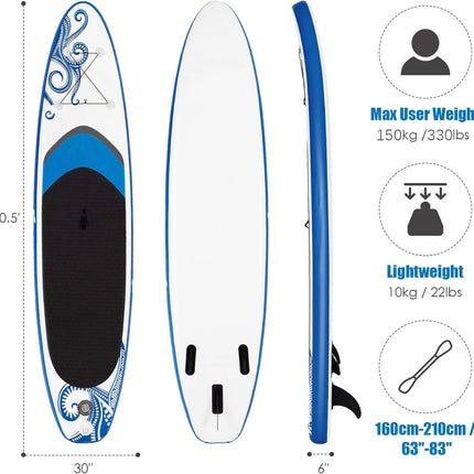 inflatable SUP board blue wave