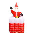 inflatable Santa in chimney