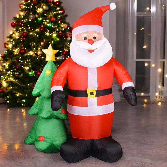 inflatable Santa with Christmas tree