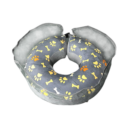 inflatable dog cone collar gray