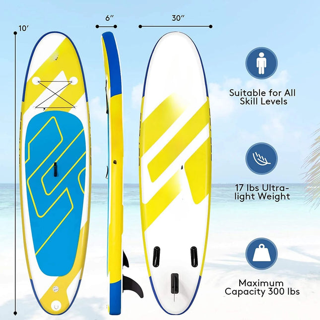 inflatable paddle board with accessories