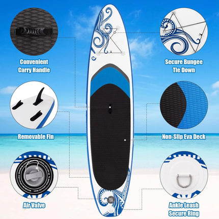 inflatable paddle board with carrying bag
