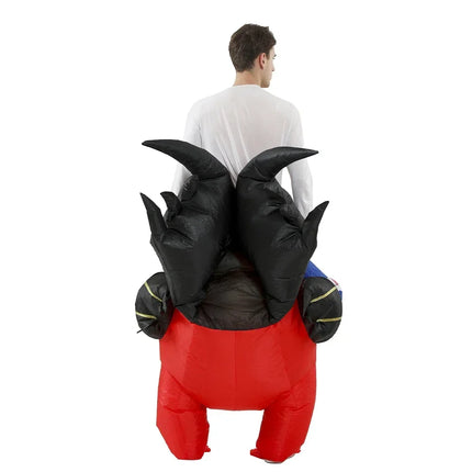 inflatable rooster costume red