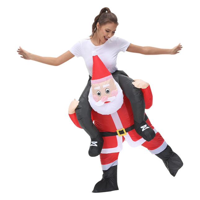 inflatable santa ride costume