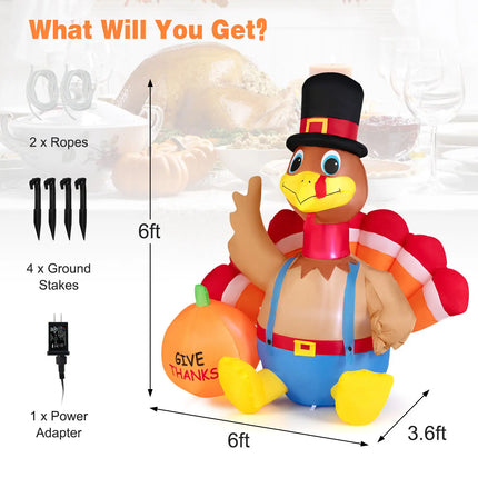 inflatable turkey fall decor
