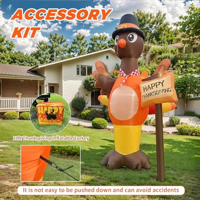 inflatable turkey yard decoration