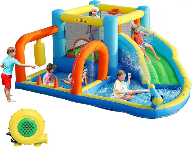 inflatable water slide bounce house