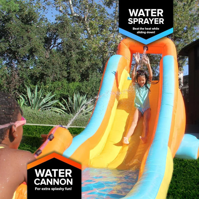 inflatable water slide with cannon