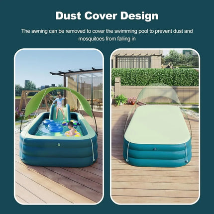 inflatable water slide with pool