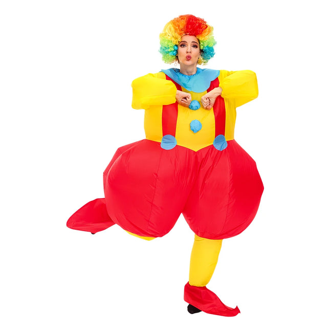 inflatable clown yellow costume