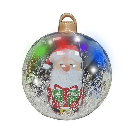 large blow up Christmas ornament