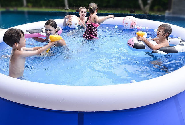 large family inflatable pool with pump