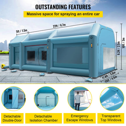 mobile inflatable paint booth