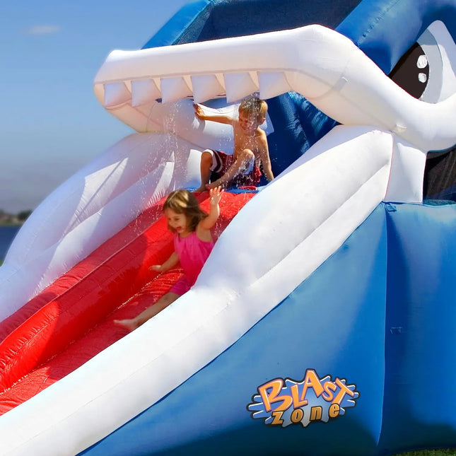 outdoor inflatable shark slide