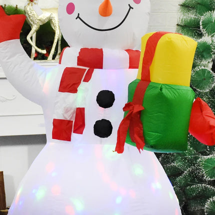 outdoor light-up snowman inflatable