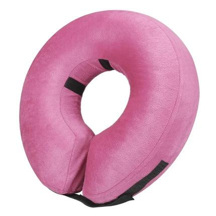 pink inflatable dog collar