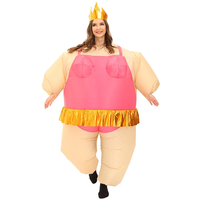 pink inflatable princess costume