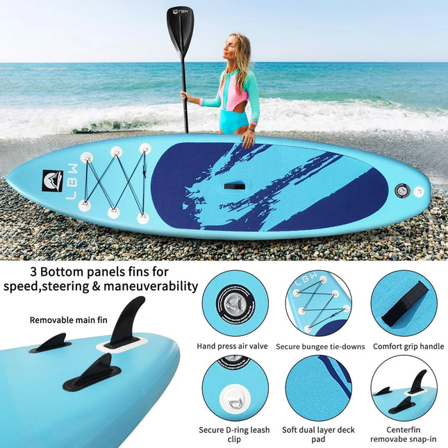 portable paddle board with carry bag